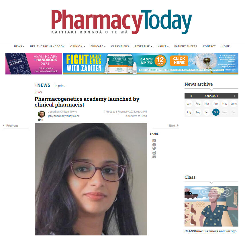 Australasian Precision Medicine Academy Pharmacogenomics Education Australasian Precision Medicine Academy Founder, Katrina Azer